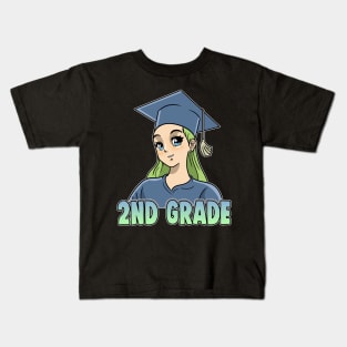 2nd Grade Anime Otaku Kawaii Elementary School Kids T-Shirt